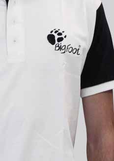 BigFoot Polo Italy Color: White / Blue 100% cotton Four bottons Contrasting