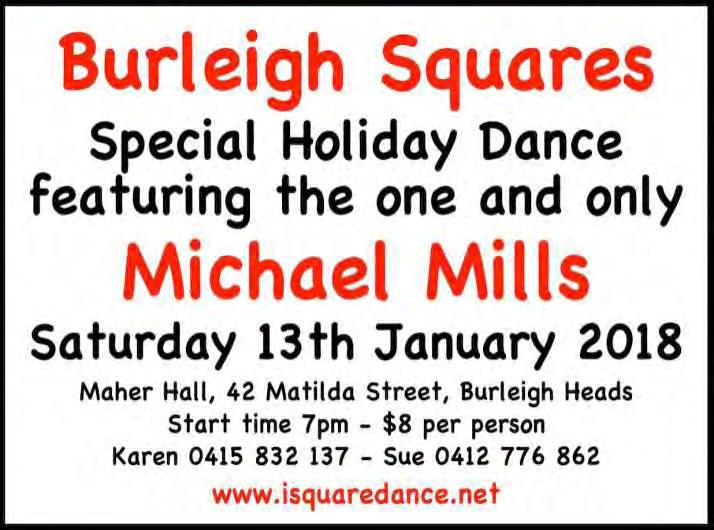 BURLEIGH SQUARE DANCE CLUB November has been a quiet month for Burleigh Squares.