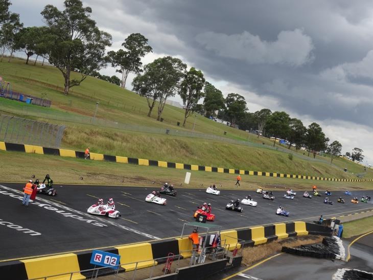 That s more like it. A startline shot of the full field at Eastern Creek. We wandered on sightseeing as we went until we got to Forbes in NSW.