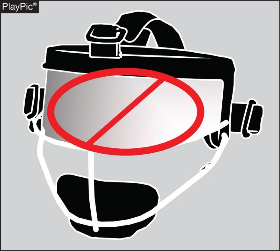 Rule Change FIELD AND EQUIPMENT RULE 1-8-4 An eye shield may be worn attached to a defensive player s face/head protection, but