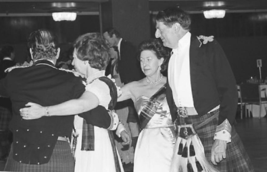 ROYAL SALUTE HRH The Princess Royal and the late Princess Margaret enjoy The Eightsome Reel at the Royal Caledonian Ball The celebration of sixty years since the Queen s accession to the throne