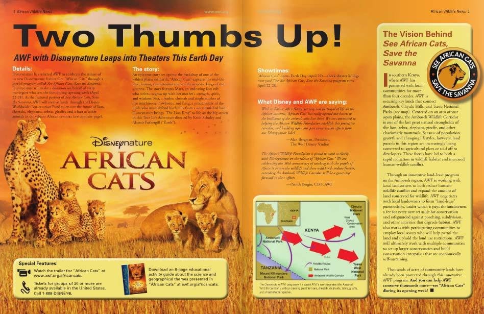 The See African Cats, Save the Savanna initiative was a roaring success.