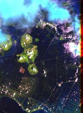 Figure 3-1 Landsat image of part of An Giang province, 10