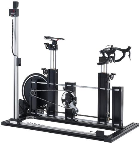 SPECIFICATION Position Simulator Effective body height range 150-200cm Assembled Dimensions: Length: 1545mm Width: 755mm Weight: 70 kg Adjustable crank-arm length 155-180mm Saddle Height: 520 to 930