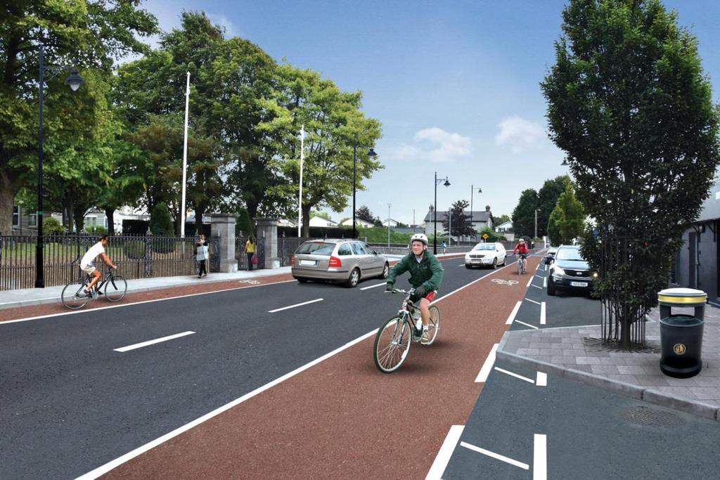 2.1.2 Railway Street The Railway Street route option proposes to connect new cycling facilities on Trim Road, via Railway Street, to the recently constructed roundabout at the Solstice and onto