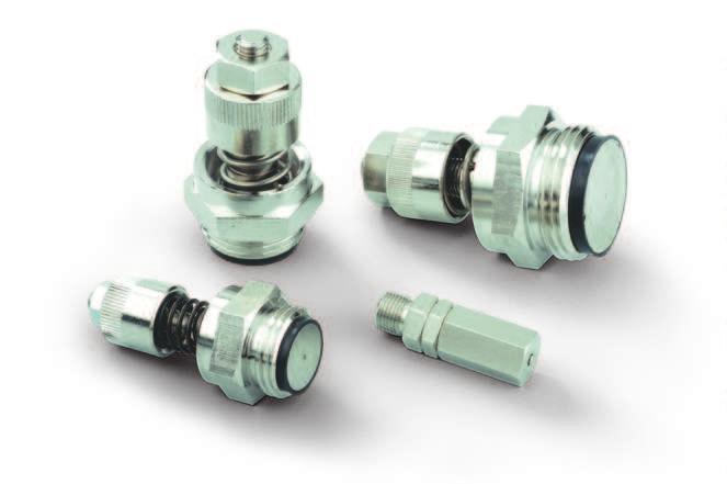 [Vacuum relief valves] When these valves reach a certain precalibrated vacuum degree, they introduce atmospheric air into the circuit to avoid the increase of the set value and to keep it constant.
