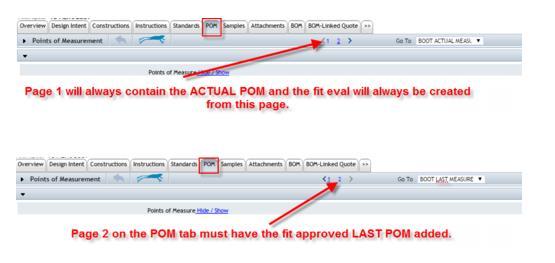 POM Last vs. Actual Sample Measurements: All vendrs need t fllw the belw instructins (als listed in the OnePLM Jb Aide) when entering the Last vs. Actual sample measurements.