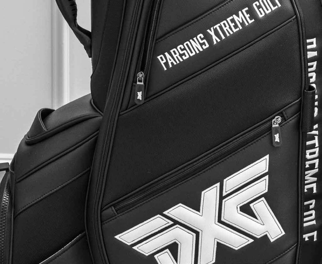 PXG BLACK & WHITE CART BAG AED 2,399 This premium bag is ideal for the organized golfer who prefers to ride the course.