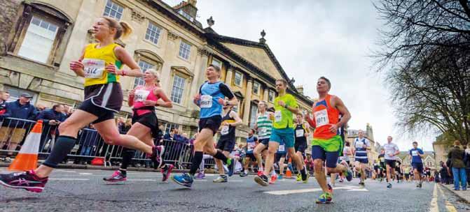 Staged over a 2-lap course starting and finishing in Great Pulteney Street running through the heart of the UNESCO World Heritage City, the Bath Half is popular with beginners, recreational runners