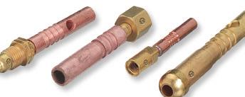 INERT ARC FITTINGS FOR MIG/TIG TORCHES INERT ARC POWER CABLE NIPPLES & CONNECTOR ASSEMBLIES, BRASS Pressures to 200 PSIG (1,400 kpa) AW-44 AW-46 PART NO.