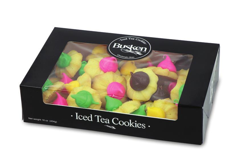 Raise Some Dough Iced Tea Cookie Box Thirty six buttery tea cookies topped with