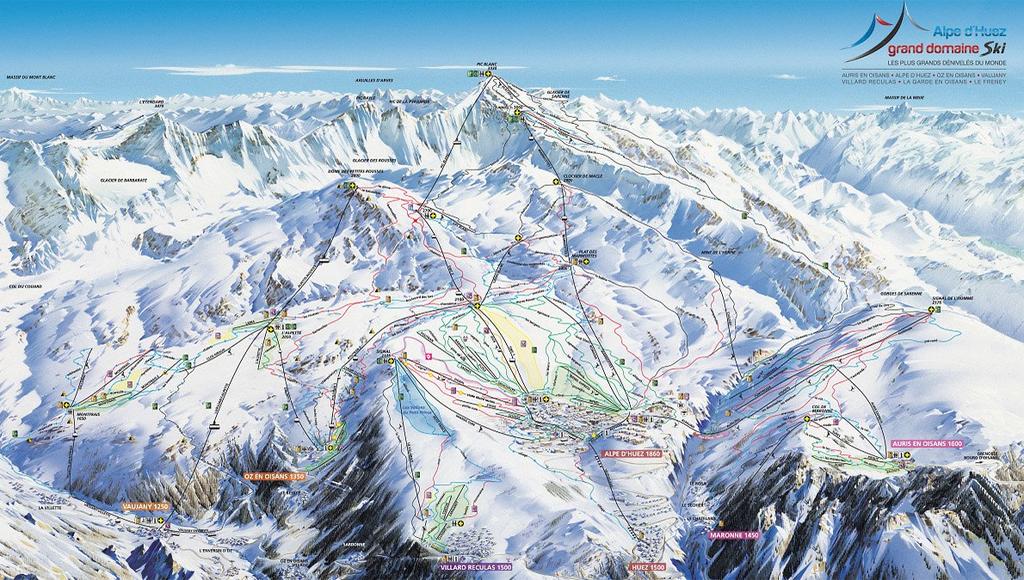 Ski area: SKI AREA: ALPE D'HUEZ DOMAIN From 1860m to 3330m