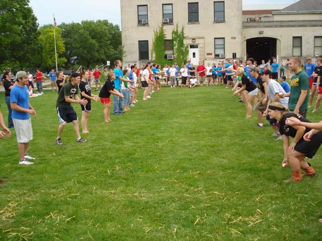 Poultry Pass (formerly Egg Toss) Rules: Teams of two are required---team members must stand facing each other a few feet apart 1. Using bare hands, toss the egg from one partner to the other 2.