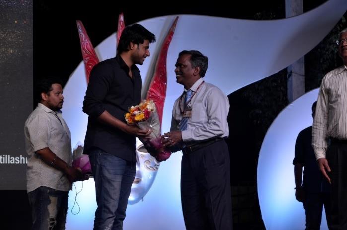 Sandeep Kishan was the Guest on the day and he addressed the students. Dr.