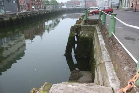 on Morrison s Quay from east (green cast-iron vent