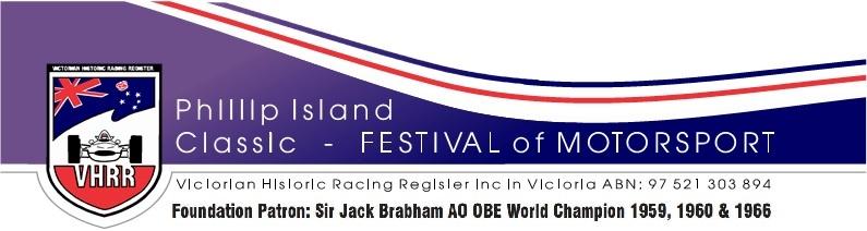 30th PHILLIP ISLAND CLASSIC FESTIVAL OF MOTORSPORT NATIONAL HISTORIC RACE MEETING 8 th to 10 th MARCH 2019 SUPPLEMENTARY REGULATIONS Permit No 819/1103/01 1.