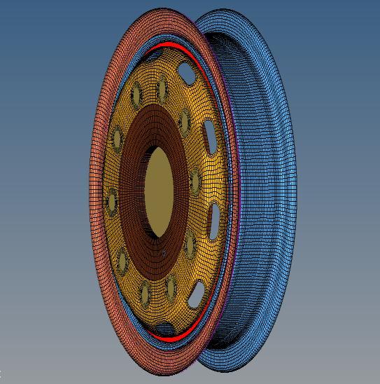 The wheel specification is as shown in table. The CAD model prepared in Catia is exported to IGES format. This IGES file is imported in Hypermesh for further process.