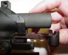 Slide the bolt carrier assembly, bolt extended, into the