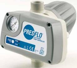 PRESFLO ELECTRONIC PUMP CONTROLLER Ideal solution for the control and protection of pumps used for: * Domestic water pressurization * Civil water plants * Garden water distribution The electronic