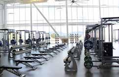 overcrowding in the previous 5,800 square-foot strength and conditioning center and accommodates almost 400 student-athletes from 16 sports