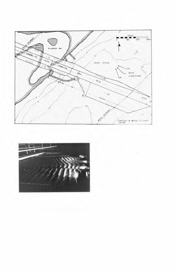 ATTENUATION AND CONCENTRATION 2073 Fig. 4. Layout Richards Bay Harbour Entrance. Fig. 5. Wave attenuation in entrance channel for ESE, 12 s waves.