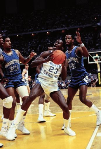 Then Michael became a star player at the University of North Carolina.