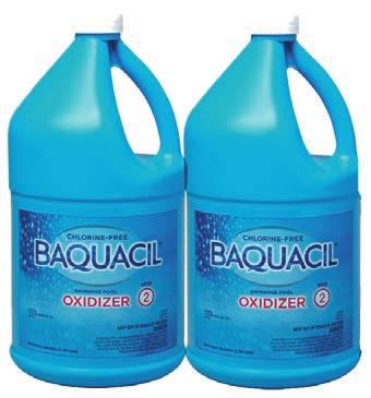 Baquacil for Pools BAQUACIL SHOCK & OXIDIZER A chlorine-free liquid oxidizer of 27% specially-stabilized hydrogen