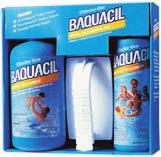 34 BAQUACIL SANITIZER & ALGISTAT The principal chemical in the Baquacil system of chlorine-free pool care.