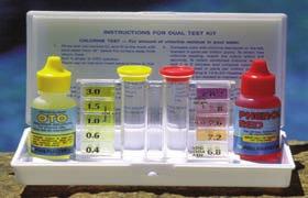 10 DUAL TEST KIT Clear-view solid standards built into a stand-up block.each package with a 1/2oz. phenol red and 1/2oz.