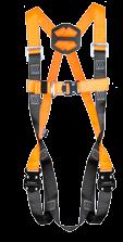 HARNESSES FS2006 Fall Arrest Harness 1 dorsal D-ring and 1 chest D-ring for attachment of fall arrest systems Size adjustment at chest, shoulders, legs straps provides a perfect adjustment to