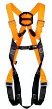 buckles in high strength steel Size adjustment at chest, shoulders and legs strap provides a perfect adjustment to the user Harness built in two colors for easier orientation of harness when