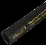 13 Abrasive Material Handling, Mining Hose Novaflex 5332 Sand Suction Hose A specially compounded abrasive resistant and static conductive tube. This hose is manufactured to very close O.D.