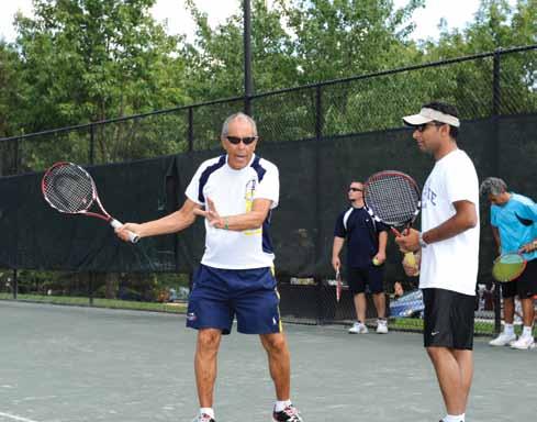 tennis Adult Tennis (17+ years) Twice A Week Group Lesson Groups of three to five students meet with one instructor twice a week for 2 weeks. 17 years and older.
