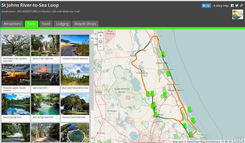 Alliance is Building Story Maps ArcGIS Pro License purchased via ESRI Nonprofit program Stetson Interns are developing navigation, trip planning/safest available route and story maps using FDOT and