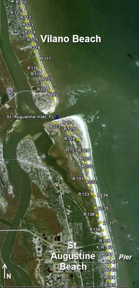 GenCade Reaches of St. Johns Co., FL (R-Monument Profile Locations) Location Reach (R-Mon) Ponte Vedra Beach S. Ponte Vedra & Vilano Beach St.