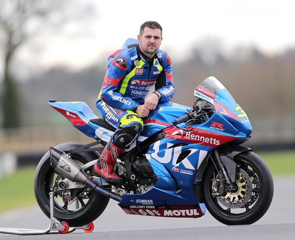 ROAD RACING BENNETTS SUZUKI RACING PROGRAMME Michael Dunlop Bennetts Suzuki Suzuki GSX-R1000 ON THE ROAD AGAIN A holder of 13 wins in the Isle of Man Tourist Trophy where he broke the lap record last