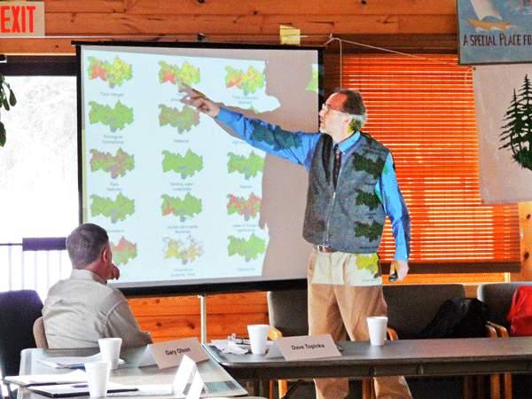 DNR Research Scientist, Paul Radomski November 2014 all-day Fall Planning Meeting held at Camp Knutson facility.