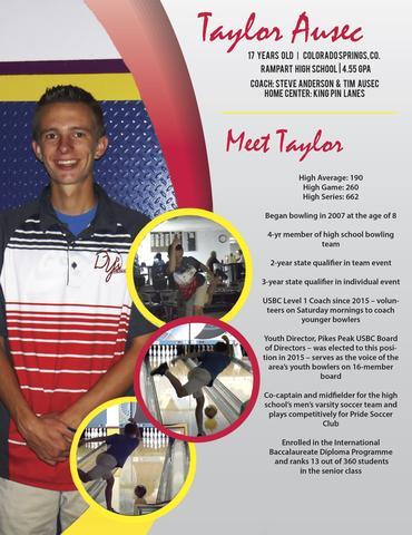 DECEMBER We are extremely excited to announce Taylor Ausec as the Youth Athlete of the Month.