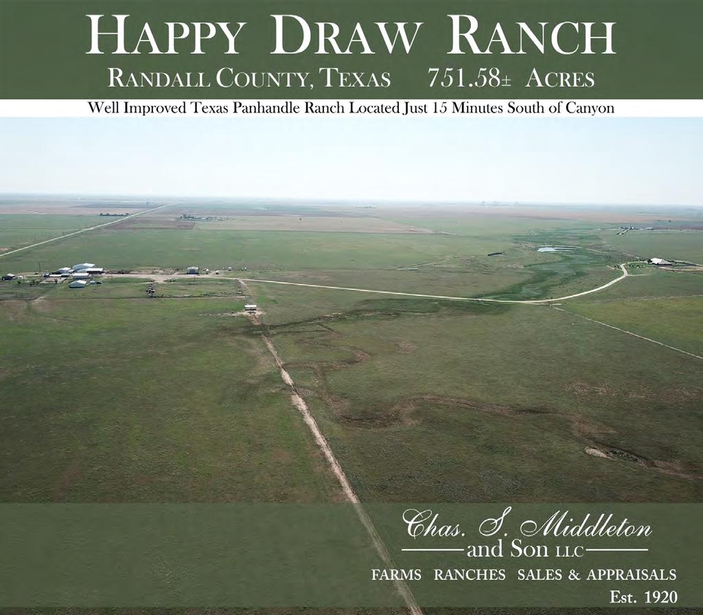 Don t miss a great opportunity to purchase a well located, Texas panhandle ranch that s about a 15 minute drive south of Canyon, Texas. This ranch is extremely well improved, and sits on 751.