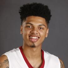 Ball State. 2015-16: Sat out season after transferring to Alabama from Texas A&M. LAST GAME: 3 pts, 2 rebs vs. Clemson NOTE: 110 consecutive games played... leads team in blocks (16), third in FG%.