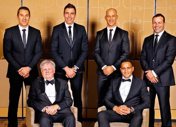 150 AFL ANNUAL REPORT 2014 AWARDS, RESULTS & FAREWELLS 151 AUSTRALIAN FOOTBALL HALL OF FAME HONOURED Hall of Fame inductees in 2014 (back row from left) Anthony Koutoufides, Matthew Richardson,