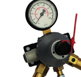 Please specify system application to ensure correct safety valves are employed. This twin regulator is to be used for soft drinks syrup/postmix gas pumps.