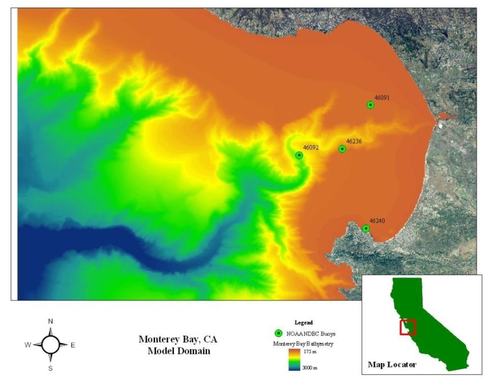 SWAN Model Investigation Deep-water waves propagated from offshore Monterey Bay to Santa Cruz,