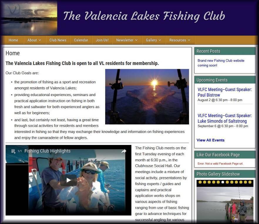 www.vlfishingclub.com YOUR GO TO PLACE FOR WHAT S UP! The VLFC is proud to debut our new website: www.vlfishingclub.com! Much thanks is due Allison Davis, our new webmaster, for her tireless work to get this up and running.