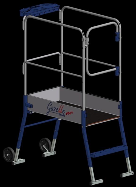 Elements checking 009 - High height staircase option for Gazelle 00 Description: - Preassembled structure allowing assembly in a staircase - Possible difference in level