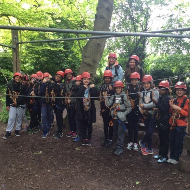 We did lots of things such as raft building, tree, climbing, fencing and swinging.