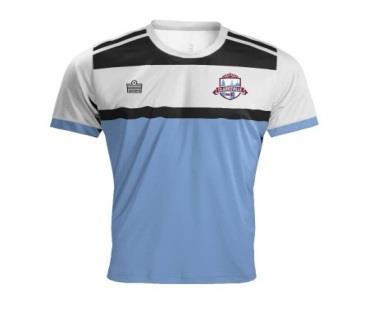 10 Left Chest (PU Crest) Back Center (Vinyl Number) United Jersey Crossover crew neck. Vapor draw wicks moisture. Sublimated front panel. Soft and colorful.