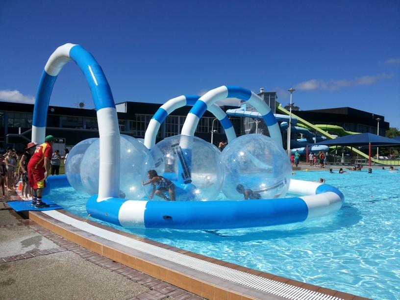 a date to check out the new water walking balls this summer at Waterworld and Gallagher Aquatic Centre!