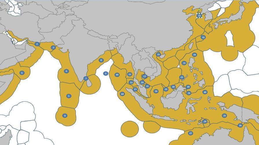 Extent and controlling of IUU Fishing also emerging as major challenge Almost every country in the region has some sort of IUU issue with foreign or foreign beneficially owned
