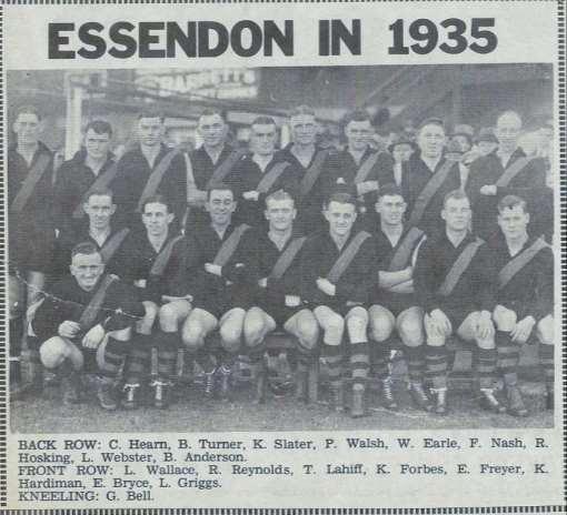 80 YEARS ON This is the team that represented the EFC 80 years ago. Dick Reynolds was 20 years of age at this time.